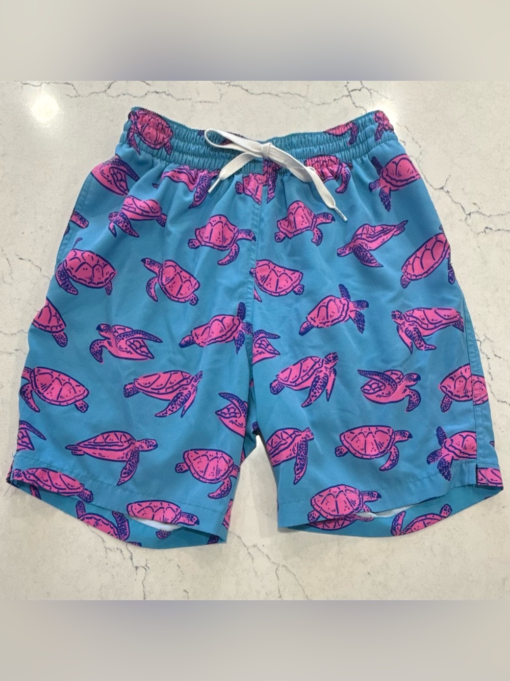 Chubbies Swim Trunks Blue Sea Turtles Men’s Small 7” Inseam lined